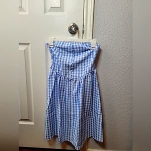 Blue and White Gingham Dress